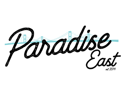 Paradise East Logo branding grunge logo