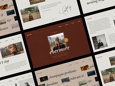 Evermore — Taylor Swift Website Concept