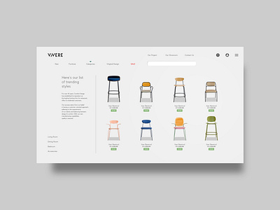 Vivere Web Design branding chair design chairs design furniture home homepage homepage design interior interior design logo typography ui ui design ux ux design web web design website