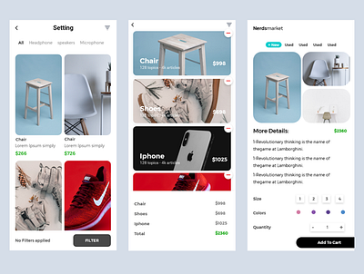 E-commerce app branding design mobile ui