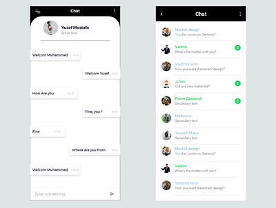 Chat app branding design mobile ui