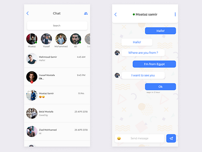 Chat Screen app branding design mobile ui