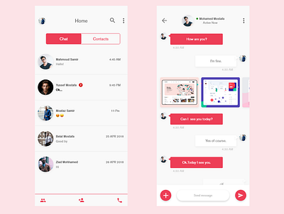 Chat Screen app branding design mobile ui