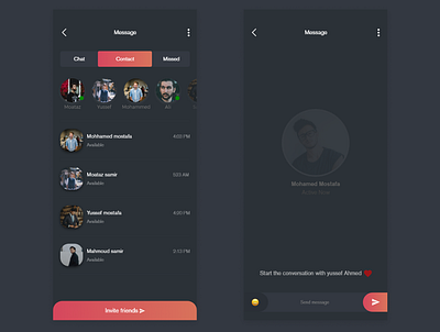 Chat Screen app branding design mobile ui