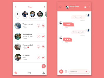 Chat Screen by Nerdsboard Design Studio on Dribbble