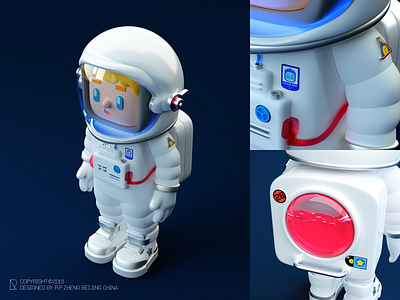 Astronaut dool c4d cinema 4d cute doll octanerender