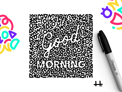 I WHISH YOU A ... black and white doodle font good good morning illustration ipad mood morning pen pop sharpies typo typography