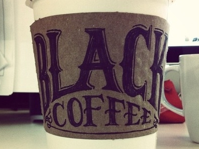 Black coffee. coffee handlettering lettering type typography