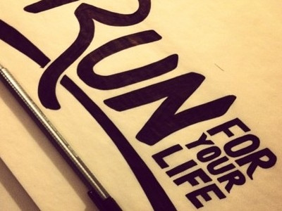 Run for your life. handlettering ink staedtler typography