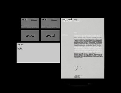 Bussines card and memo for AVD branding branding design design logo typedesign