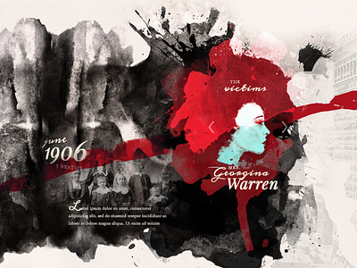 Artistry black illustration infographic ink media mixed mixed media red typography ui web