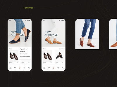 ECCO app app design branding design ecco mobile ui uidesign uiux ux