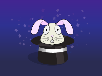 Rabbit in a Hat (WIP) illustration work in progress
