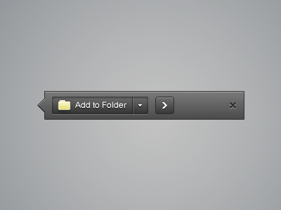 Add To Folder button combo button popup