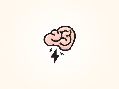 Brainstorm brain illustration logo