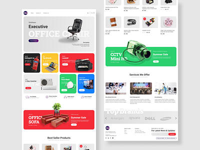 E-commerce website for office supplies