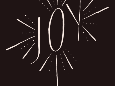 Joy hand lettering holiday lettering
