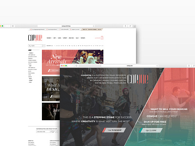 Conque - Fashion platform logotype webdesign webshop