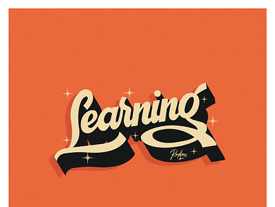LEARNING design handlettering lettering lettering art retro lettering sign painting typography vintage lettering