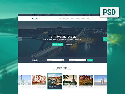 Free Travel Template PSD