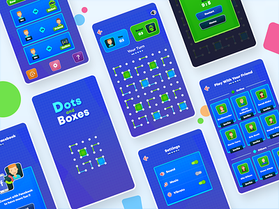 Dots And Boxes Game android boxes dots game grid invite ui ux