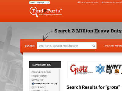 Find it Parts redesign auto design ecommerce redesign uxui web