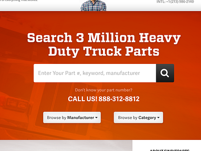 Find it parts home page intro auto design ecommerce redesign uxui web