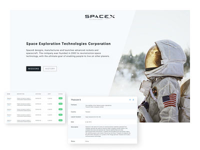SpaceX Non-official Website with GraphQL graphql launch mission space spacex uidesign