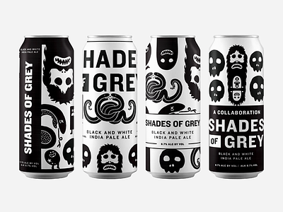 Shades Of Grey Label Design black and white brewery can craft beer design label louisville packaging