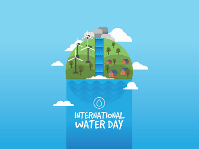 International Water Day animation design flat illustration internationalwaterday water waterillustration