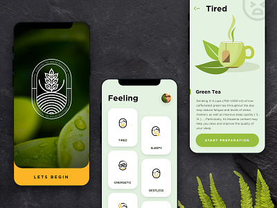 An app concept for tea lovers app appdesigner colors design dribbble food and drink freshdesk mobile app splashpage tea ui uiux ux
