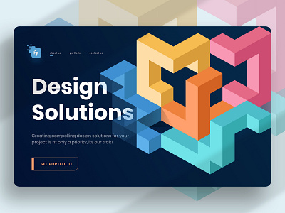 Splash page for a design agency