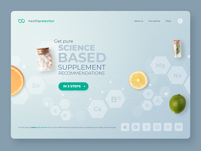 Health Supplement webdesign app appdesigner branding design illustration typography ui ux vector web webapp webapp design webapplication website builder website concept website design