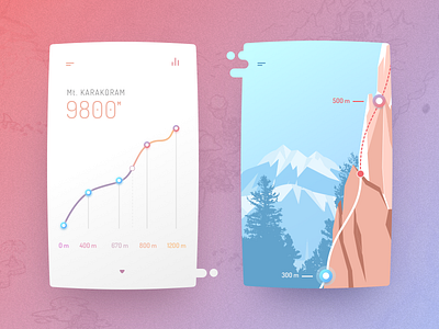 Hiking, rock climbing concept app animation app appdesigner design dribbble interaction interface ui userinterface ux uxui