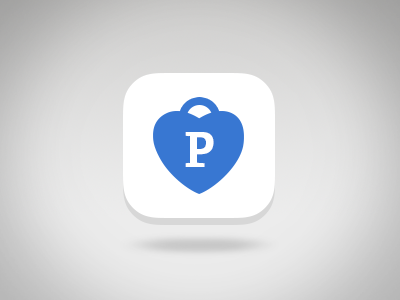Pawsly App Icon app blue flat icon ios ios7