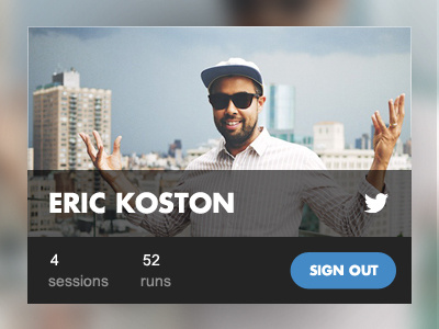 Eric Koston app interface profile ui user web