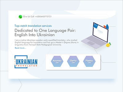 The Ukrainian Translator Web Design clean design illustration uiux web design website