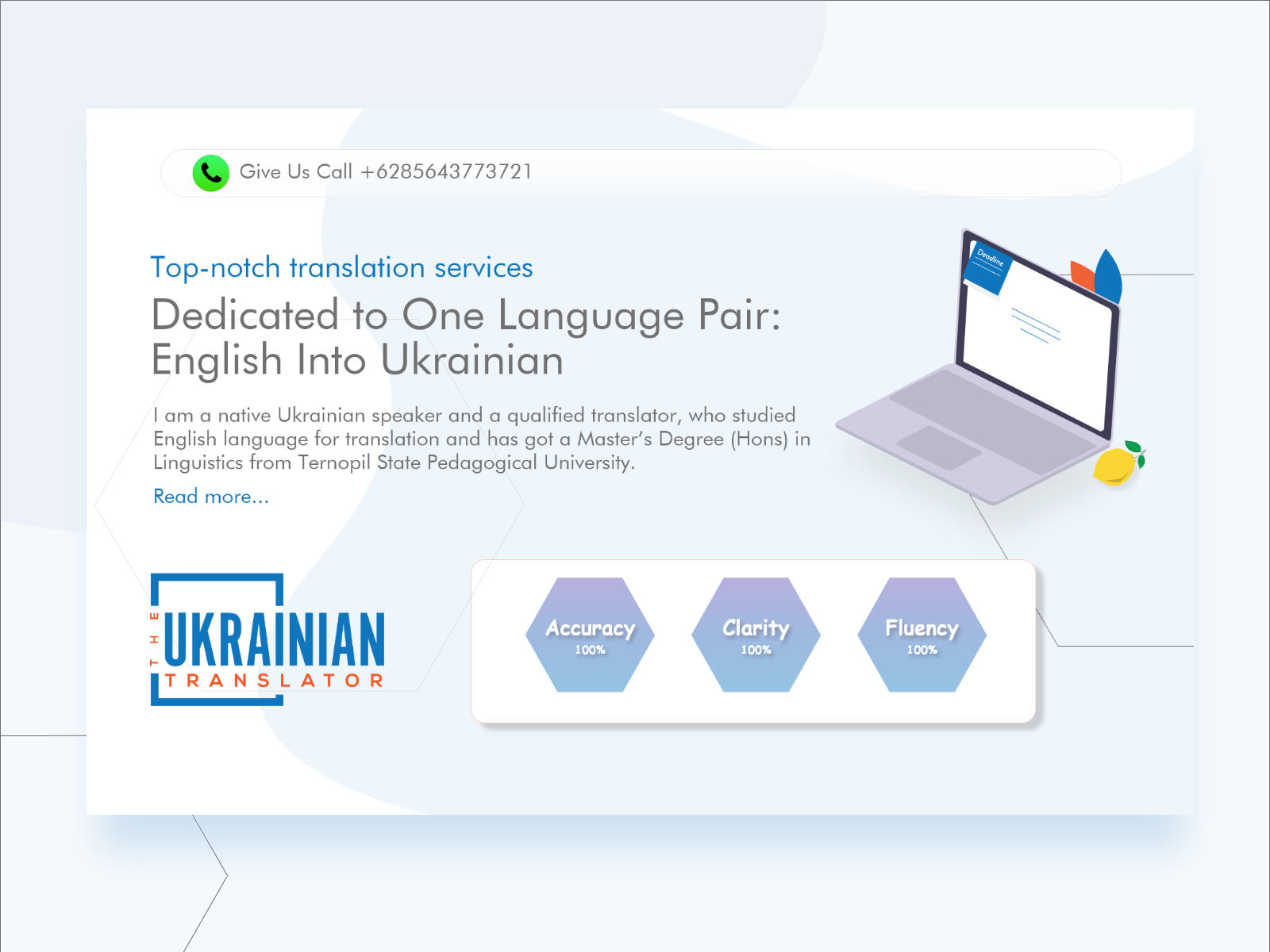 The Ukrainian Translator  Design by yusuf ginanjar on Dribbble