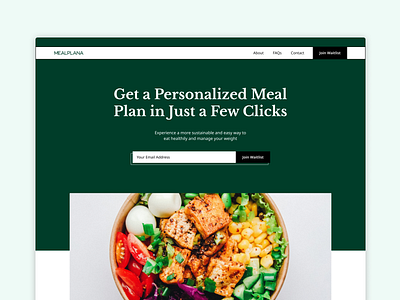 Meal Planner - Landing Page Design