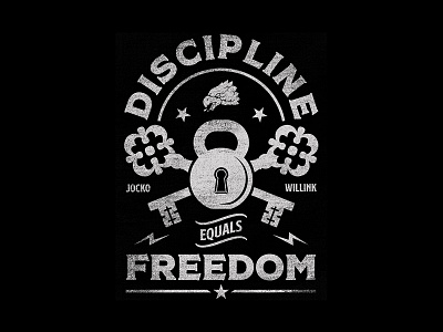 Jocko Willink - Discipline Equals Freedom badge discipline equals freedom jocko willink kettlebell merch t shirt