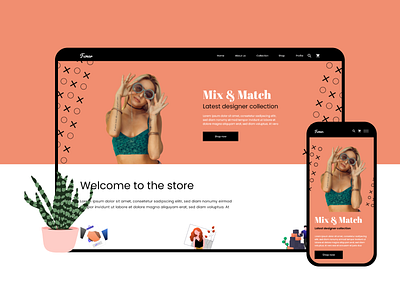 Fwear | Fashion website landing page