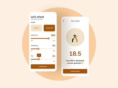 BMI calculator android app app appdesign appui design figmadesign minimalism mobile app ui uidesign uiux uiuxdesign uxdesign