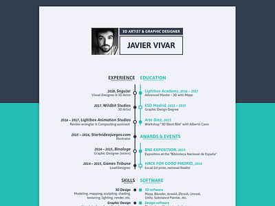 Personal resume 2018 2018 education experience paper personal resume skills ui ux visual visual designer work