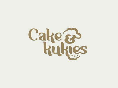 Cake & Kukies Bakery Logo bakery logo brand mark branding cake logo cookies logo logo typo typography