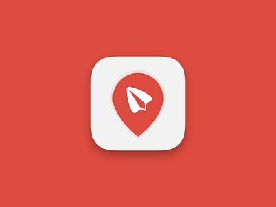 Place Triggered Message App Icon alert android app design app icon application icon clean icon icon design iconography location pin message minimal red simple sms