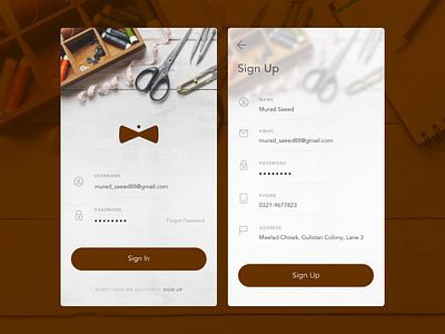 Tailoring Services Provider iOS App