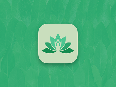 Meditation + Yoga App Icon 2020 app icon beauty body fitness hotest icon design iconography ios app meditation minimal mobile mobile app mobile app icon music sound spiritual ui ux yoga