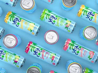 Vita Coco Sparkling branding can drink packaging packaging design tropical