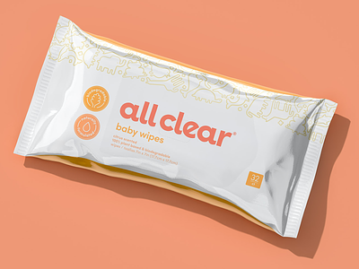 All Clear baby branding graphic design kids logo package design packaging