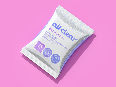 All Clear baby wipes baby branding clean design kids minimal modern packaging packagingdesign product wipes